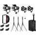 Fiilex K411PP 4-Light Travel Kit with Two P360 Pro Plus and Two P180E LED Lights