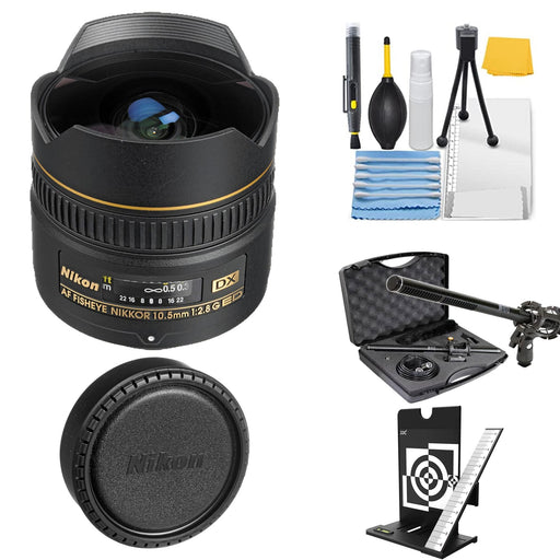 Nikon AF DX Fisheye-NIKKOR 10.5mm f/2.8G ED Lens Calibration and Microphone Bundle