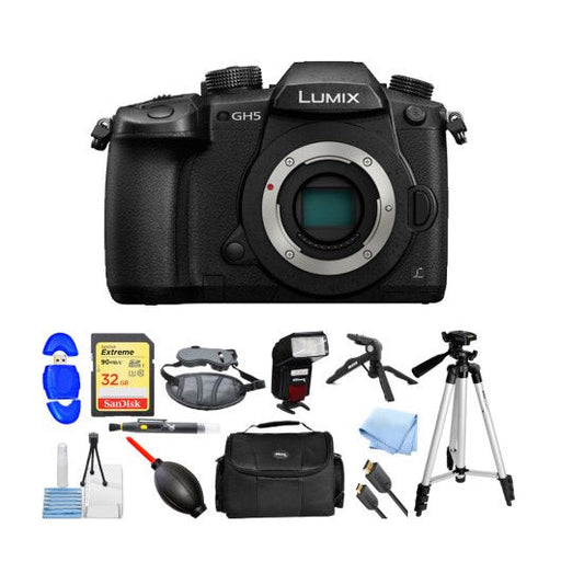 Panasonic Lumix DC-GH5 Mirrorless Micro Four Thirds Digital Camera MEGA BUNDLE