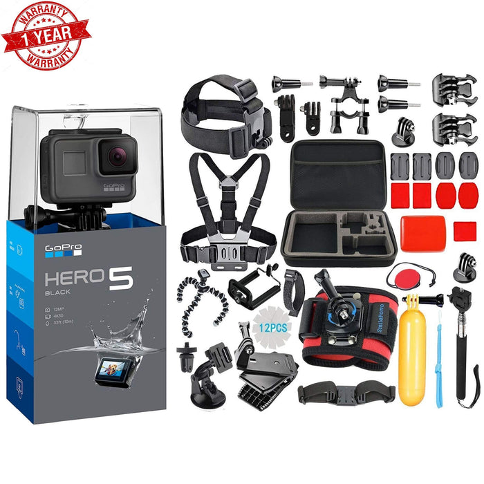 GoPro HERO5 Black w/ Floating Handle Grip, Bike Handlebar Seat Post Holder,Bike Handlebar Seat Post Holder & More