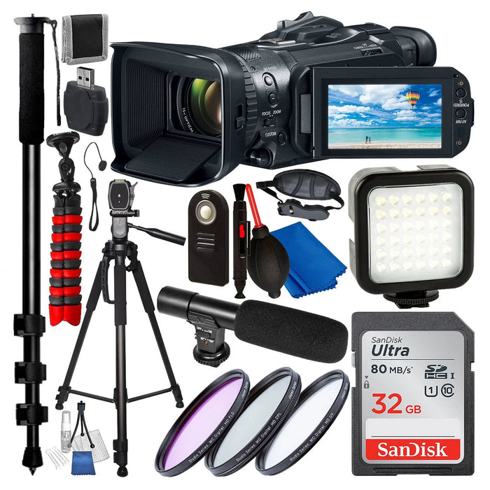 Canon VIXIA GX10 UHD 4K Camcorder with 1&quot; CMOS Sensor &amp; Dual-Pixel CMOS AF with Accessory Bundle