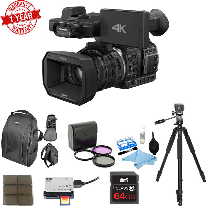 Panasonic HC-X1000 4K DCI/Ultra HD/Full HD Camcorder w/ 64GB Memory Card Deluxe Bundle