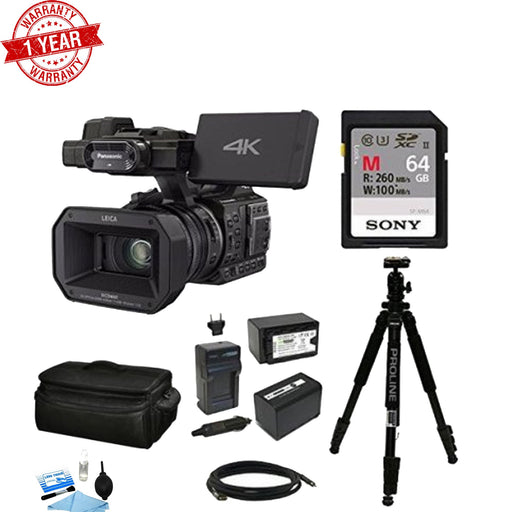 Panasonic HC-X1000 4K Ultra HD Camcorder Sony 64GB SD Card Bundle