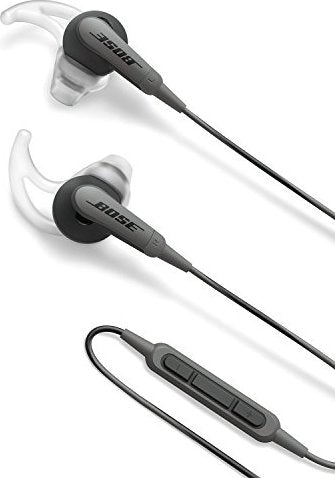 Bose SoundSport In-Ear Headphones with Inline Microphone for Apple Devices, Charcoal Black