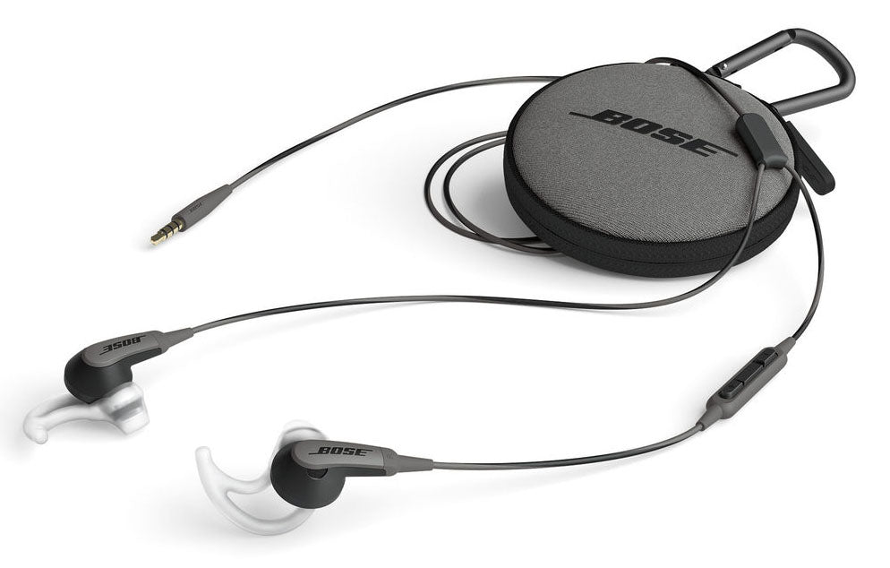 Bose SoundSport In-Ear Headphones with Inline Microphone for Apple Devices, Charcoal Black