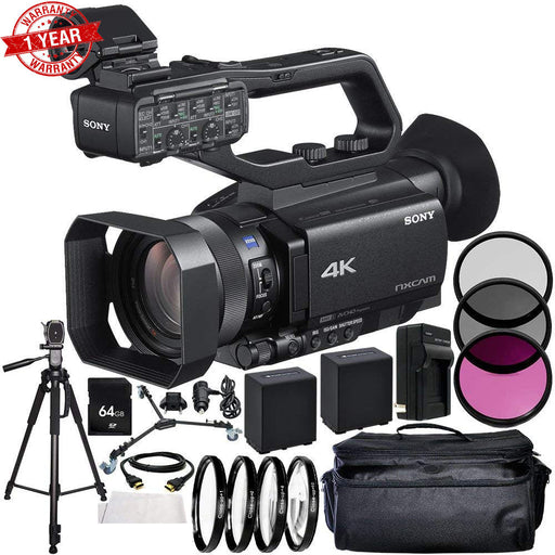 Sony HXR-NX80 Full HD XDCAM with HDR &amp; Fast Hybrid AF Bundle Includes 2x Replacement Batteries + AC/DC Rapic Home &amp; Travel Charger + MORE