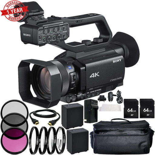 Sony HXR-NX80 Full HD XDCAM with HDR &amp; Fast Hybrid AF- Includes 2x Replacement Batteries + AC/DC Rapic Home &amp; Travel Charger + MORE