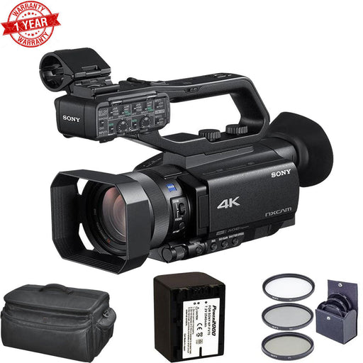 Sony HXR-NX80 Full HD XDCAM with HDR &amp; Fast Hybrid AF Bundle With Video Bag, 62mm Filter Kit, Spare NP-FV70 Battery