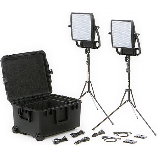 Litepanels Astra 6X Traveler Bi-Color Duo 2-Light Kit with Gold Mount Battery Brackets