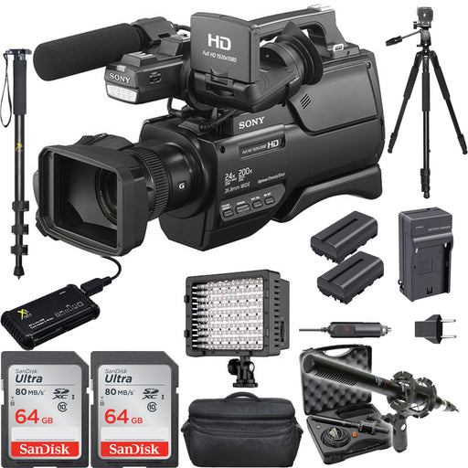 Sony HXR-MC2500E Shoulder Mount AVCHD Camcorder PAL Deluxe Essential Bundle