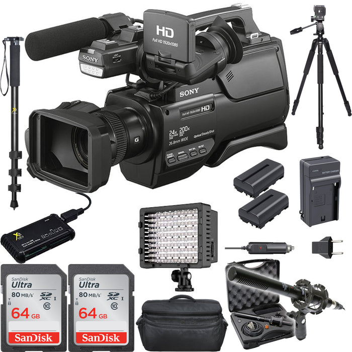 Sony HXR-MC2500E Shoulder Mount AVCHD Camcorder PAL Deluxe Essential Bundle