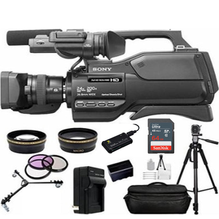 Sony HXR-MC2500E Shoulder Mount AVCHD Camcorder w 3-Inch LCD (PAL) with 16GB Package Bundle