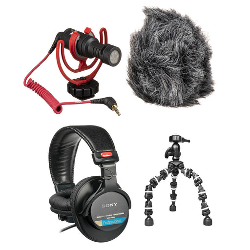 Rode VideoMicro Ultracompact Camera-Mount Shotgun Microphone BUNDLE