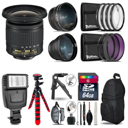 Nikon AF-P DX NIKKOR 10-20mm f/4.5-5.6G VR Lens Mega Bundle