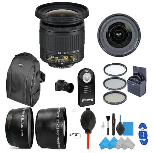 Nikon AF-P DX NIKKOR 10-20mm f/4.5-5.6G VR Lens Professional Bundle