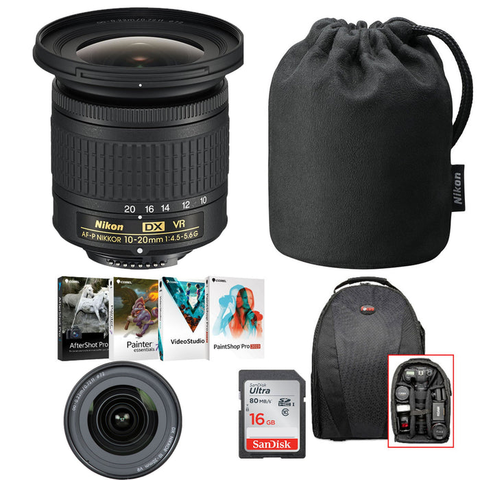 Nikon AF-P DX NIKKOR 10-20mm f/4.5-5.6G VR Lens Software Bundle