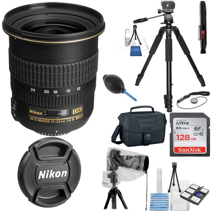 Nikon AF-S DX Zoom-NIKKOR 12-24mm f/4G IF-ED Lens Rain Bundle