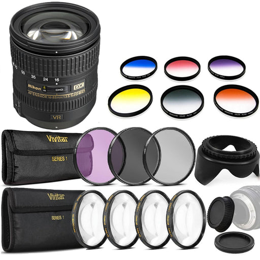 Nikon AF-S DX NIKKOR 16-85mm f/3.5-5.6G ED VR Lens Filter Bundle