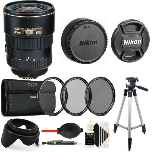 Nikon AF-S DX Zoom-NIKKOR 17-55mm f/2.8G IF-ED Tripod Bundle