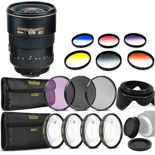 Nikon AF-S DX Zoom-NIKKOR 17-55mm f/2.8G IF-ED Filter Bundle