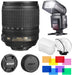 Nikon AF-S DX NIKKOR 18-105mm f/3.5-5.6G ED VR Lens Flash Bundle