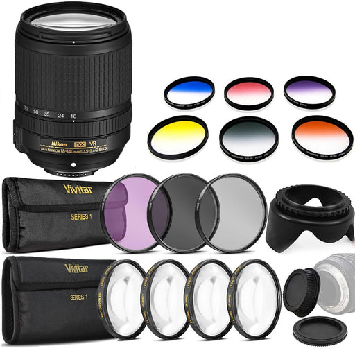 Nikon AF-S DX NIKKOR 18-140mm f/3.5-5.6G ED VR Lens Premium Filter Bundle