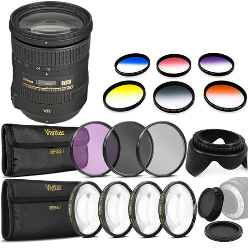 Nikon AF-S DX NIKKOR 18-200mm f/3.5-5.6G ED VR II Lens Filter Bundle