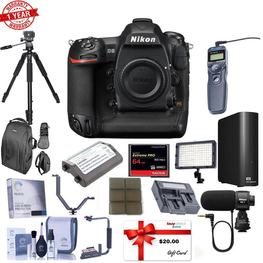 Nikon D5/D6 DSLR CF Version Body With 64GB Pro Accessory Bundle