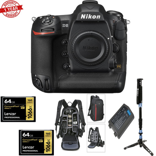 Nikon D5/D6 DSLR Camera Body (CF Version) w/ DSLR Camera Backpack |2 Pack 64GB CF Memory Cards & Tripod