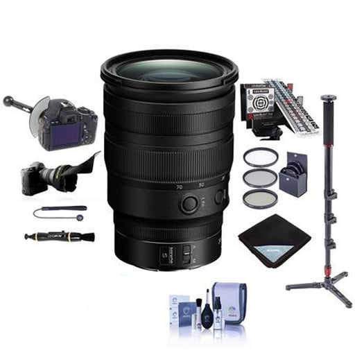 Nikon NIKKOR Z 24-70mm f/2.8 S Lens with Monopod, Filter Kit &amp; Accessories Bundle