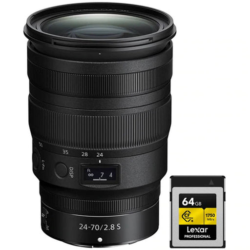 Nikon NIKKOR Z 24-70mm f/2.8 S Lens with SD Memory Card