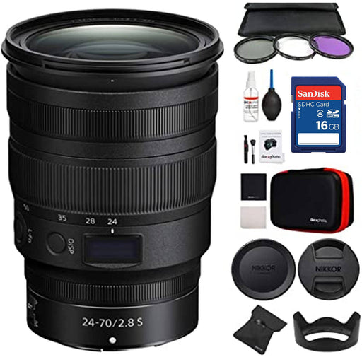 Nikon NIKKOR Z 24-70mm f/2.8 S Lens Bundle with Polarizer and Deluxe Filter Kit