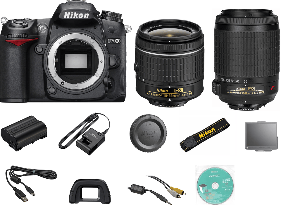 Nikon D7000/D7500 DSLR Camera Bundle with Nikon 18-55mm &amp; 55-200mm VR Lenses Package