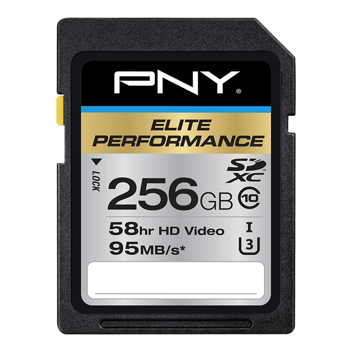 PNY Technologies 256GB Elite Performance UHS-1 SDXC Memory Card (U3, Class 10)