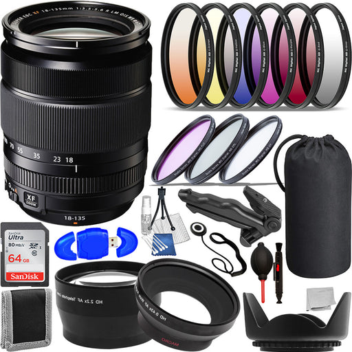 Fujifilm XF 18-135mm f/3.5-5.6 R LM OIS WR Lens Professional Bundle