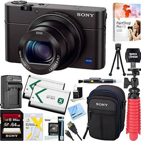 Sony Cyber-shot DSC-RX100 III 20.2 MP Digital Camera - Black + 64GB Deluxe Kit