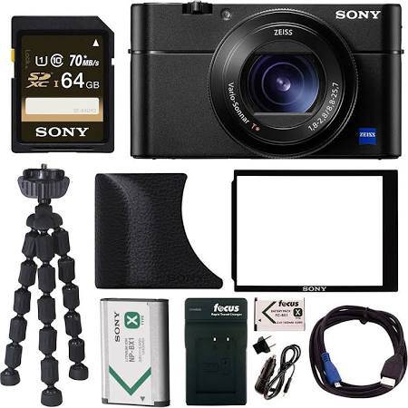 Sony DSC-RX100M5 Cyber-shot Digital Camera w/ AGR2 Grip &amp; 64GB Kit