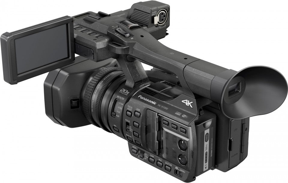 Panasonic HC-X1000 4K DCI/Ultra HD/Full HD Camcorder w/ 65GB MC | LED Light| Monopod| Microphone Bundle