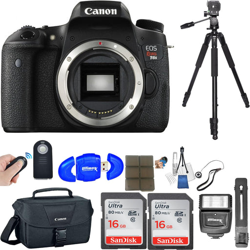 Canon EOS Rebel T6S Digital SLR Camera Body Deluxe Bundle