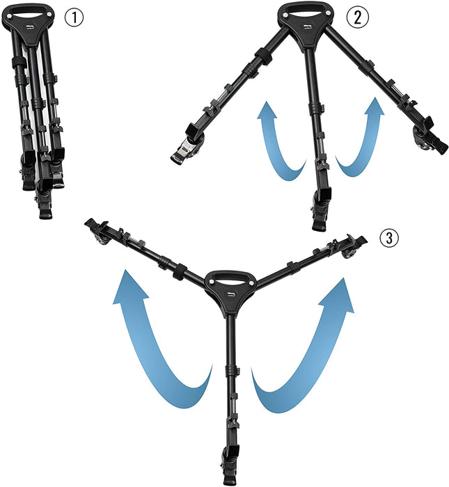 NJA 60inch Carbon Fiber Tripod with Monopod &amp; Tripod Dolly