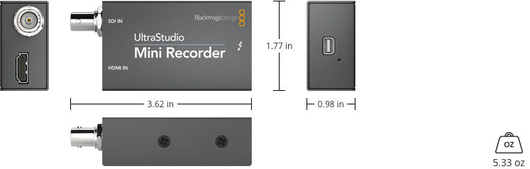 Blackmagic Design UltraStudio Mini Recorder Capture Device