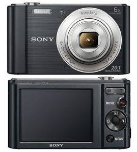 Sony Cyber-Shot DSCW810 20.1MP Digital Camera - Black wtih 64GB Memory Card