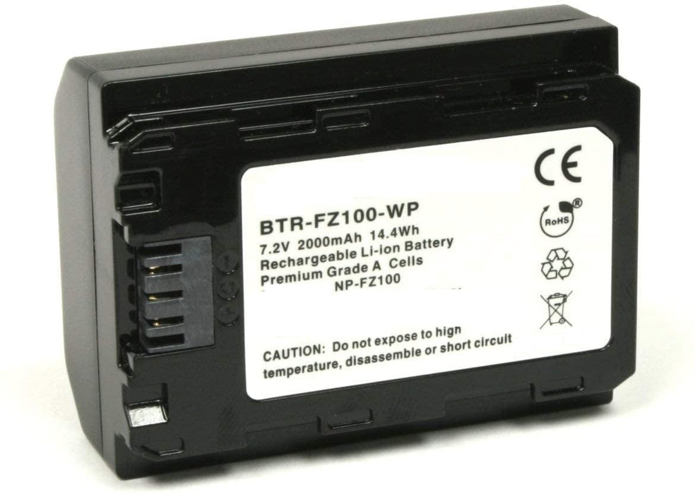 NP FZ-100 Battery 7.2V Battery, 2000mAh