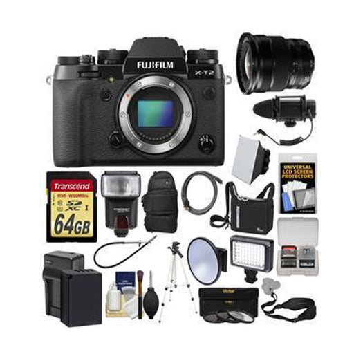 FUJIFILM X-T2 Mirrorless Digital Camera with FUJIFILM XF 10-24mm f/4 R OIS Lens Essential Package